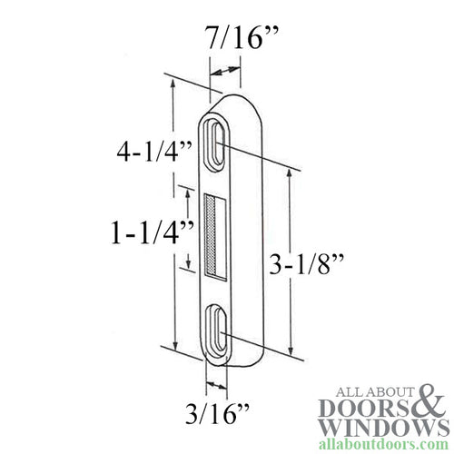 Strike Plate for Sliding Patio Door 5/8