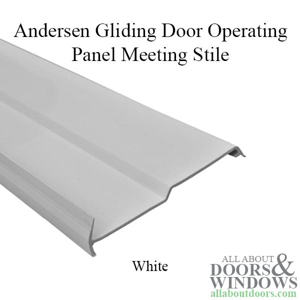 Andersen PS68 Perma-Shield Gliding Door Operating Panel Weatherstrip, Meeting Stile - White - Andersen PS68 Perma-Shield Gliding Door Operating Panel Weatherstrip, Meeting Stile - White