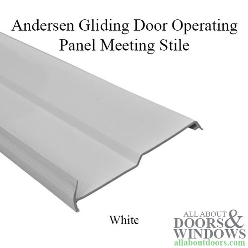 Andersen PS68 Perma-Shield Gliding Door Operating Panel Weatherstrip, Meeting Stile - White - Andersen PS68 Perma-Shield Gliding Door Operating Panel Weatherstrip, Meeting Stile - White