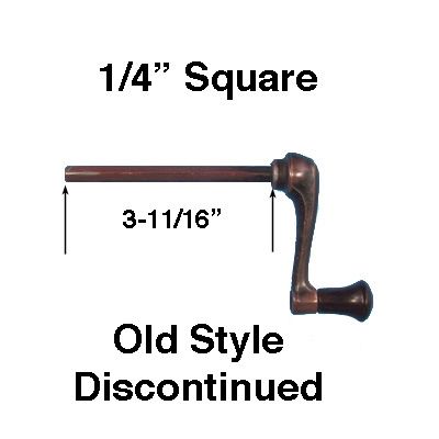 Crank Handle, 1/4 inch Square End Awning Casement Window - N/A - Crank Handle, 1/4 inch Square End Awning Casement Window - N/A