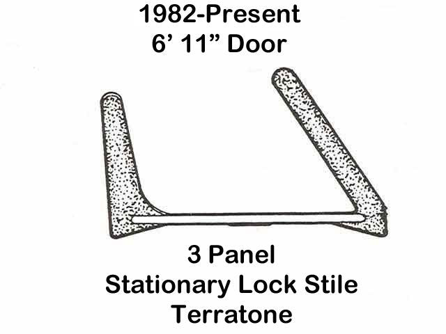 Andersen Perma-Shield 3-Panel Gliding Door, PS611 - LH Stationary Lock Stile Weatherstrip - Terratone - Andersen Perma-Shield 3-Panel Gliding Door, PS611 - LH Stationary Lock Stile Weatherstrip - Terratone