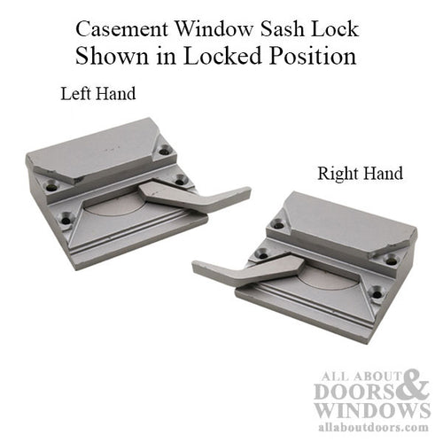 Peachtree Casement Window SASH LOCK, 4 Screw holes, 2-9/16 inch, right hand - Choose Color - Peachtree Casement Window SASH LOCK, 4 Screw holes, 2-9/16 inch, right hand - Choose Color