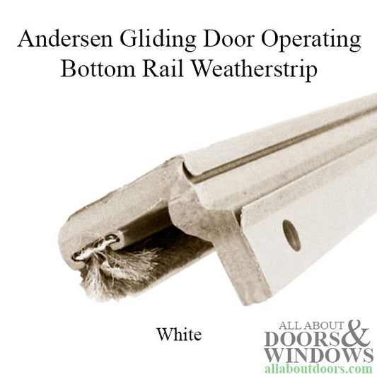 Filler - Operating Bottom Rail Weatherstrip PS3, 6/9 2 Panel Door - White