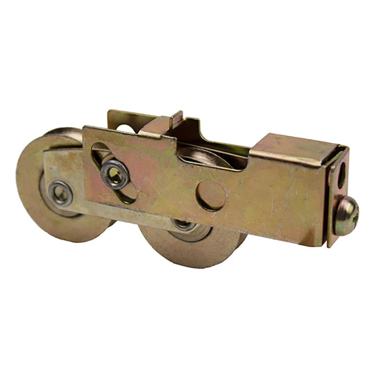 Sliding Patio Door Tandem Roller with Plain Back and Open Top 1.5 Inch Steel Ball Bearing Wheel Diameter