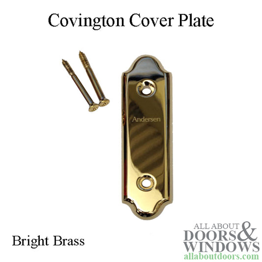 Andersen Gliding Door Cover Plate, Covington Style - Bright Brass