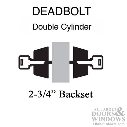 Dexter Old style 4109 Double cylinder Deadbolt 2-3/4 Latch