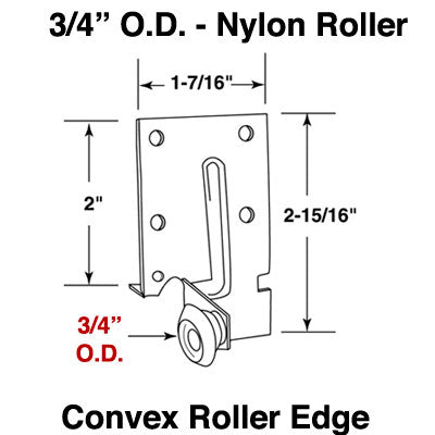 Discontinued - ROLLER, MONO - RAIL, Center DRAWER, 3/4 WHEEL DIA - Discontinued - ROLLER, MONO - RAIL, Center DRAWER, 3/4 WHEEL DIA