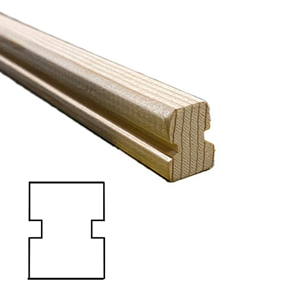 Wood Parting Stop for Head or Side Jamb 78 Inch Length - Wood Parting Stop for Head or Side Jamb 78 Inch Length