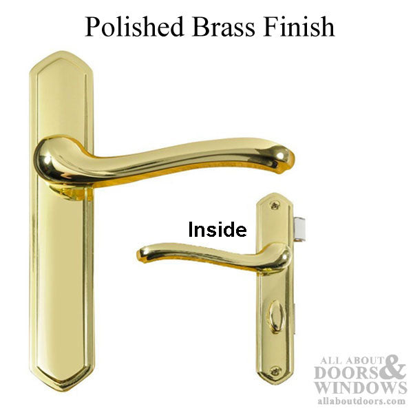 Castellan Storm Door Handle Set with Deadbolt Non Keyed - Castellan Storm Door Handle Set with Deadbolt Non Keyed