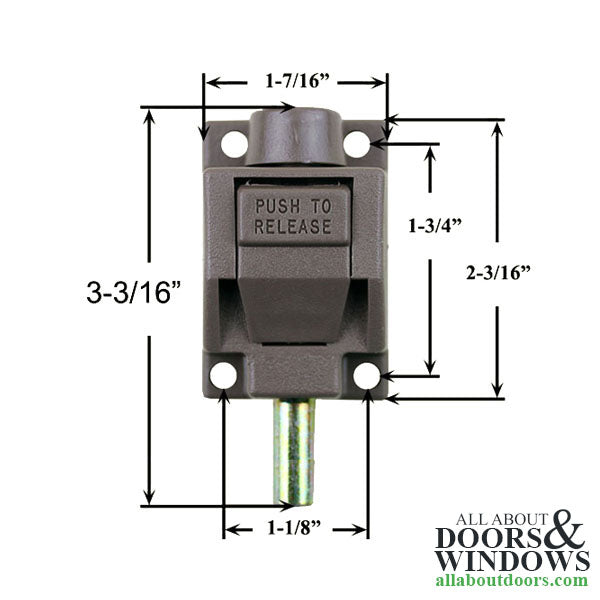 Auxiliary Foot Bolt for Truth Rectangular Patio Door - Auxiliary Foot Bolt for Truth Rectangular Patio Door