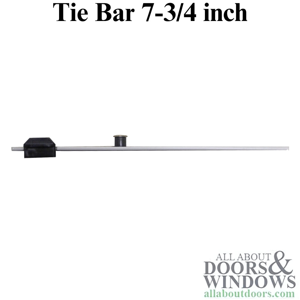 Tie Bar 7-3/4 inch with 1 roller and  black plastic guide - Tie Bar 7-3/4 inch with 1 roller and  black plastic guide