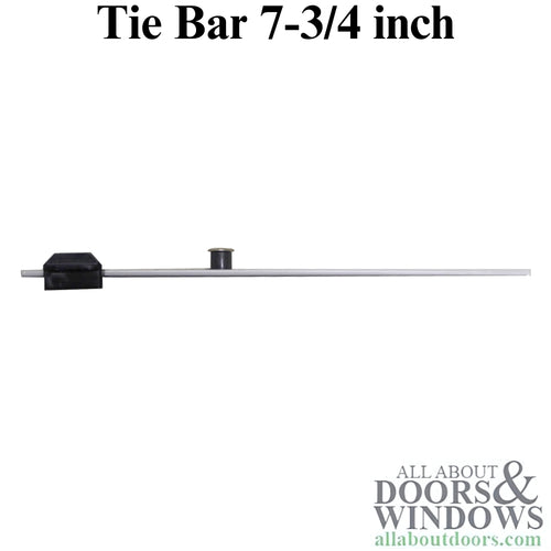 Tie Bar 7-3/4 inch with 1 roller and  black plastic guide - Tie Bar 7-3/4 inch with 1 roller and  black plastic guide