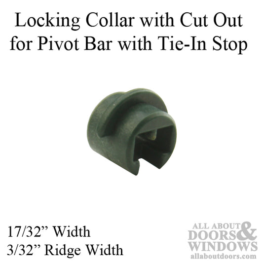 Locking Collar with Notch - Blue/Green - Ridge Width: 3/32 inch