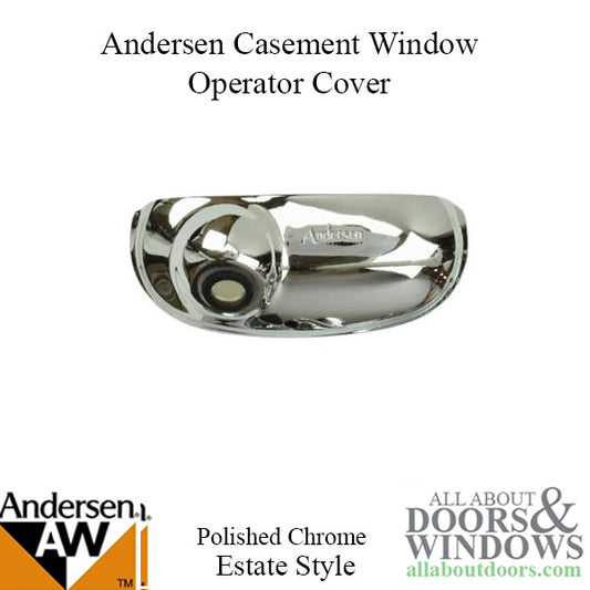 Andersen Enhanced Casement Window - Operator Cover - Estate Style - Chrome - 1995 -1998.