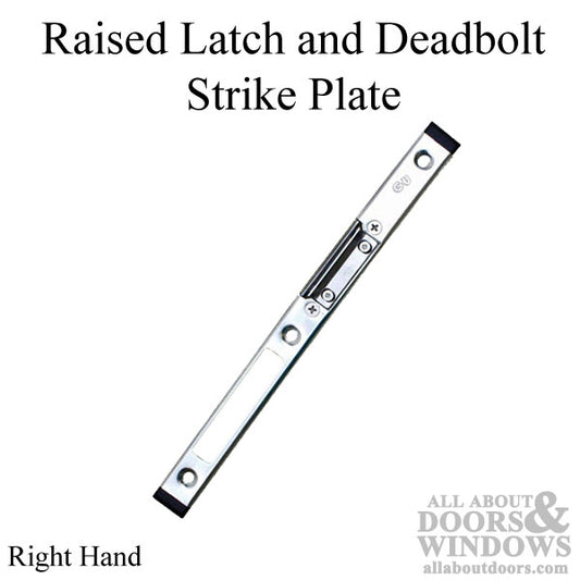 Strike Plate, Latch & Deadbolt, Raised Right Hand