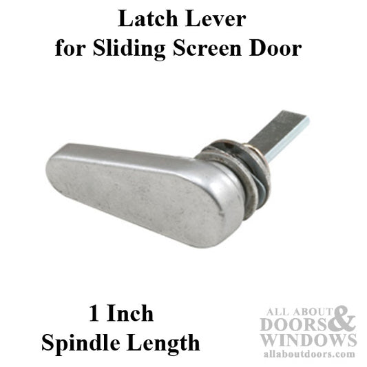 Latch Lever - Sliding Patio Door, Diecast - 1 inch Spindle Length