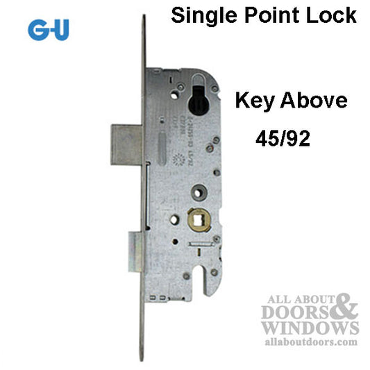 G-U Unicorn 45/92  Single Point Mortise Lock (SPL) New Breed Key ABOVE Handle - SS