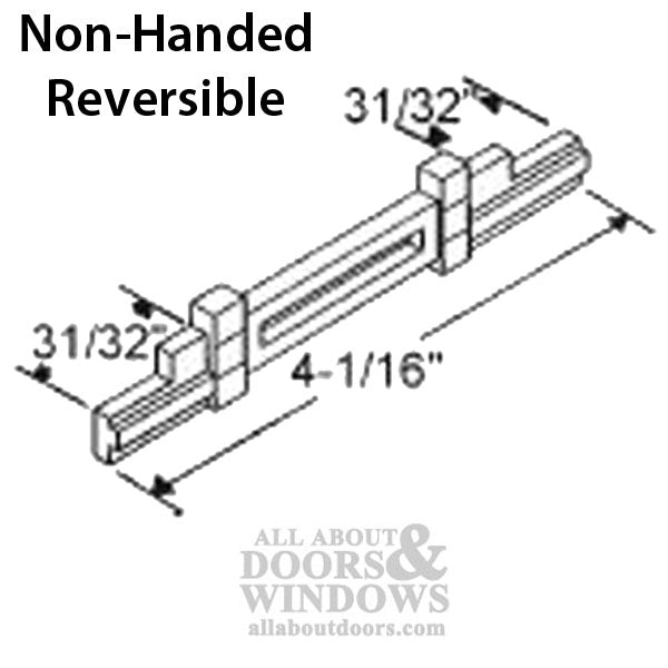 Pivot Bar, Tilt in window - Zinc Die Cast - 4 inch Reversible - Pivot Bar, Tilt in window - Zinc Die Cast - 4 inch Reversible