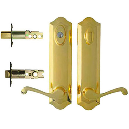 Peachtree Prado Handle Set For Hinged Patio Door Hardware Weiser Key Door Lock and Handle
