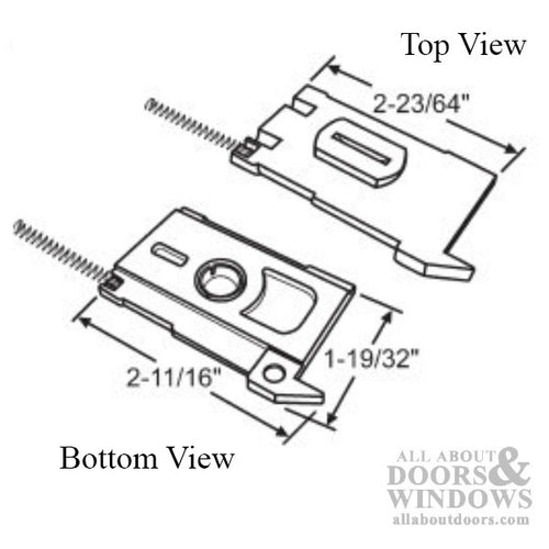 Internal Locking Tilt Latch Set - White - Internal Locking Tilt Latch Set - White