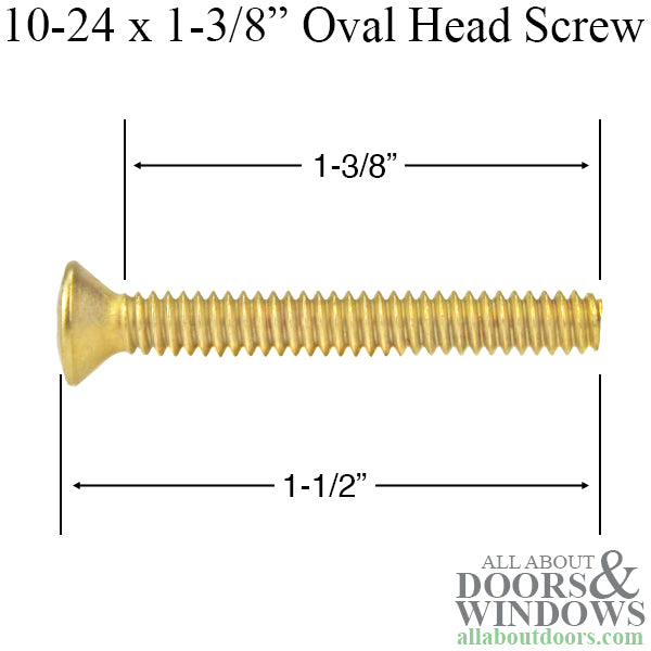 Screw 10 x 24 x 1-3/8 Inch Length for 1-1/2 Inch to 1-3/4