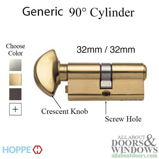 Rockwell Security 90° Solid Brass Euro Profile Cylinder Lock