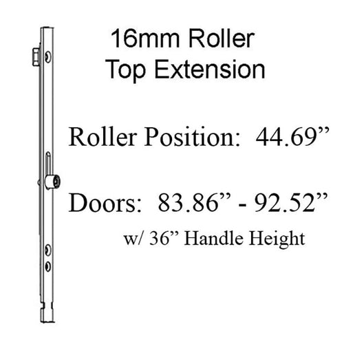 16mm Manual Top Extension, Roller @ 44.69