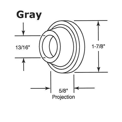 Door Bumper - Gray Rubber - Door Bumper - Gray Rubber