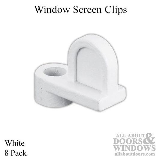 Diecast Window Screen Clips 8 Pack 1/16"