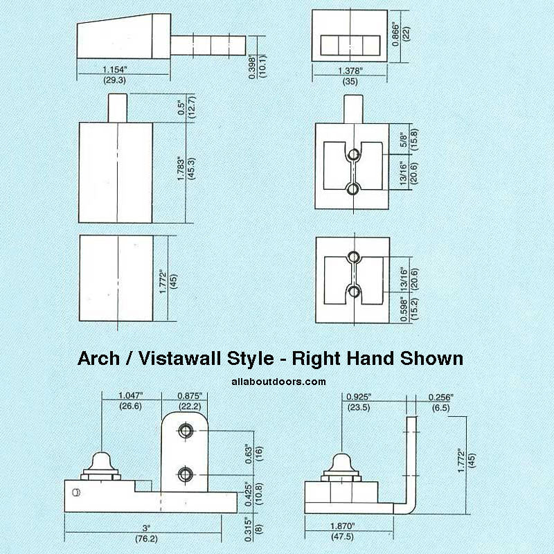 Store Front Commercial Doors Pivot Hinge Arch/ Vistawall - Right Hand -Aluminum - Store Front Commercial Doors Pivot Hinge Arch/ Vistawall - Right Hand -Aluminum