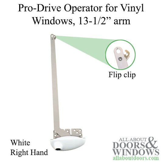 Roto 13-1/2" Single Arm Pro Drive Right Hand Vinyl Window Application