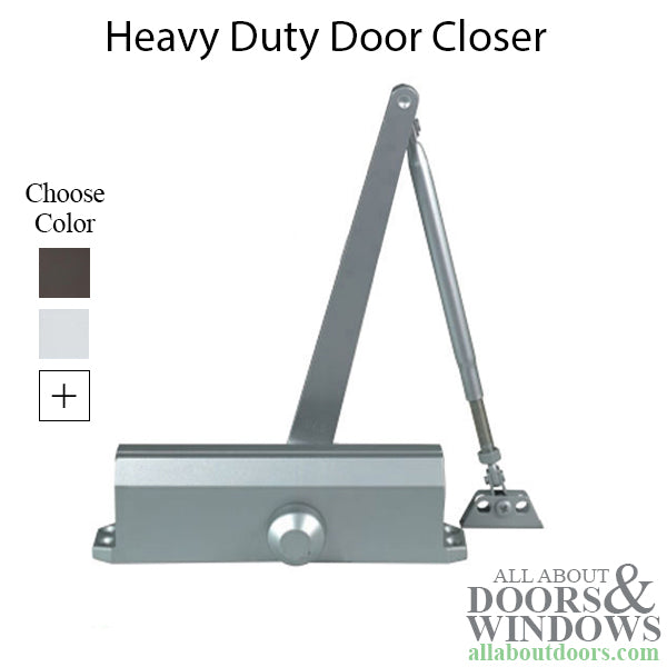 Heavy Duty Door Closer - Dual Valve - Adjustable #3-6, Choose Color - Heavy Duty Door Closer - Dual Valve - Adjustable #3-6, Choose Color