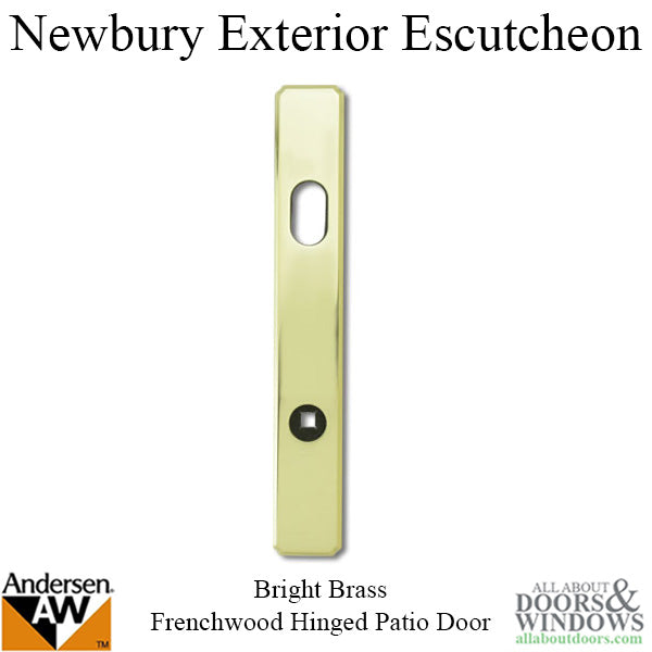 Escutcheon Plate, Active Exterior - H.P. Bright Brass - Escutcheon Plate, Active Exterior - H.P. Bright Brass