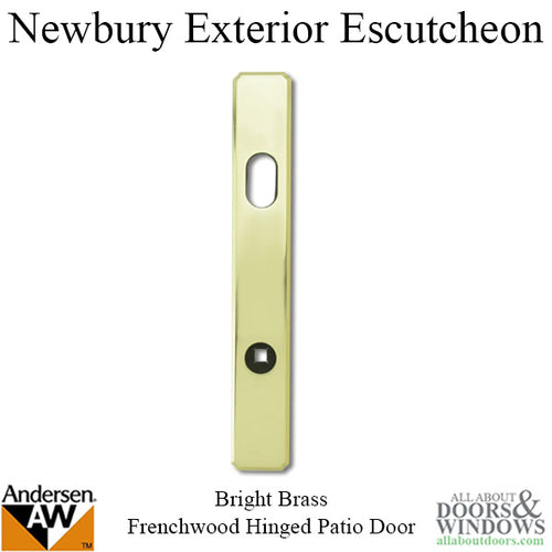 Escutcheon Plate, Active Exterior - H.P. Bright Brass - Escutcheon Plate, Active Exterior - H.P. Bright Brass