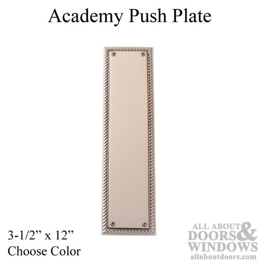 Academy Push Plate 3-1/8" x 12"