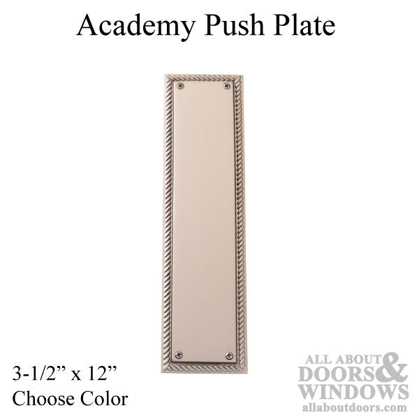 Academy Push Plate 3-1/8