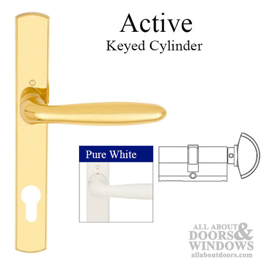 HOPPE Multipoint Handle Set with Verona Lever Active Pure White