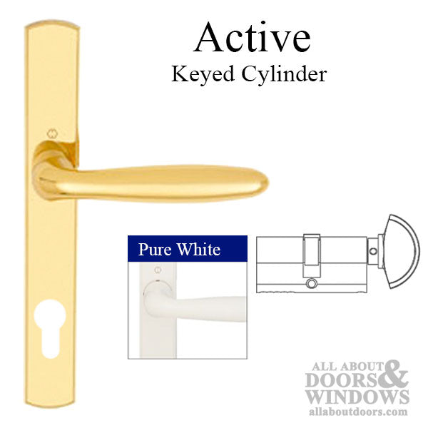 HOPPE Multipoint Handle Set with Verona Lever Active Pure White - HOPPE Multipoint Handle Set with Verona Lever Active Pure White