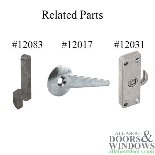 Discontinued - Non-Handed Latch & Pull for Sliding Screen Door - Aluminum - Discontinued - Non-Handed Latch & Pull for Sliding Screen Door - Aluminum