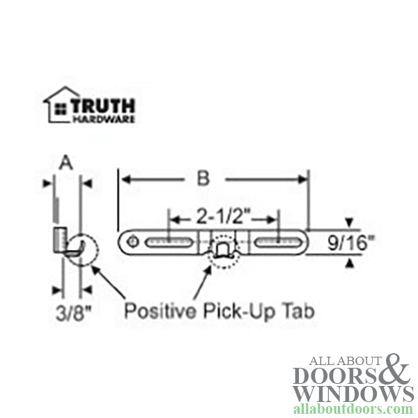 Truth 31384 Locking Handle Keeper, Flat Base, with .373 Positive Pick-Up Tab - Truth 31384 Locking Handle Keeper, Flat Base, with .373 Positive Pick-Up Tab