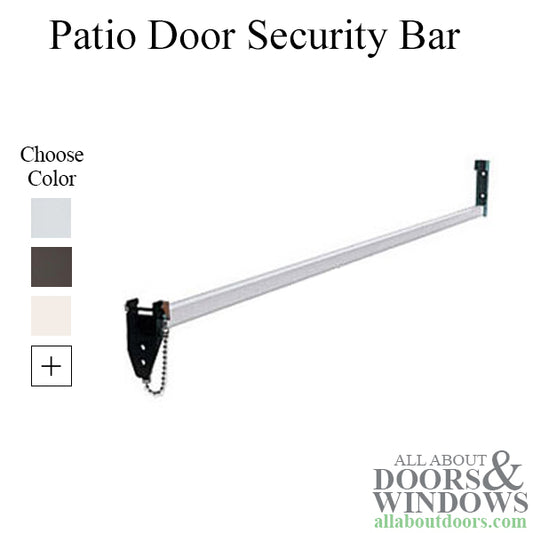 4 Foot Patio Door Security Bar - Choose Color