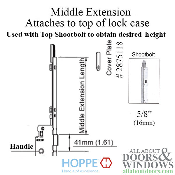 16mm Manual Middle Extension, Shootbolt  27.20