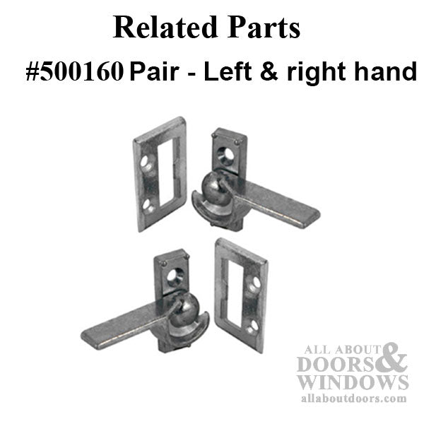 Window Latch, Aluminum Sash Hardware, Diecast (Left Hand) - Bright Zinc - Window Latch, Aluminum Sash Hardware, Diecast (Left Hand) - Bright Zinc