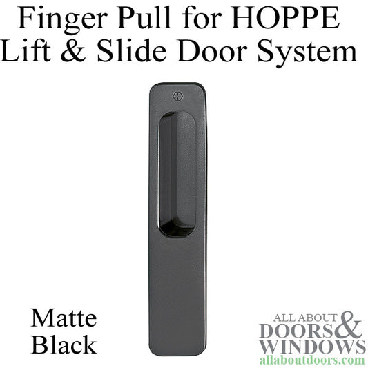 Brass Finger Pull for HOPPE Lift and Slide Door Systems - Matte Black