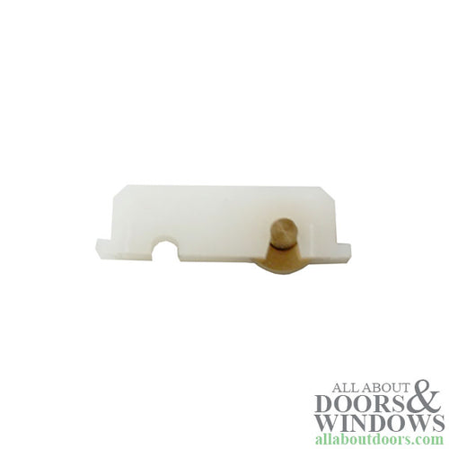 Sliding Window Roller, Single Brass Wheel, Brass Axle, Nylon Housing - White - Sliding Window Roller, Single Brass Wheel, Brass Axle, Nylon Housing - White