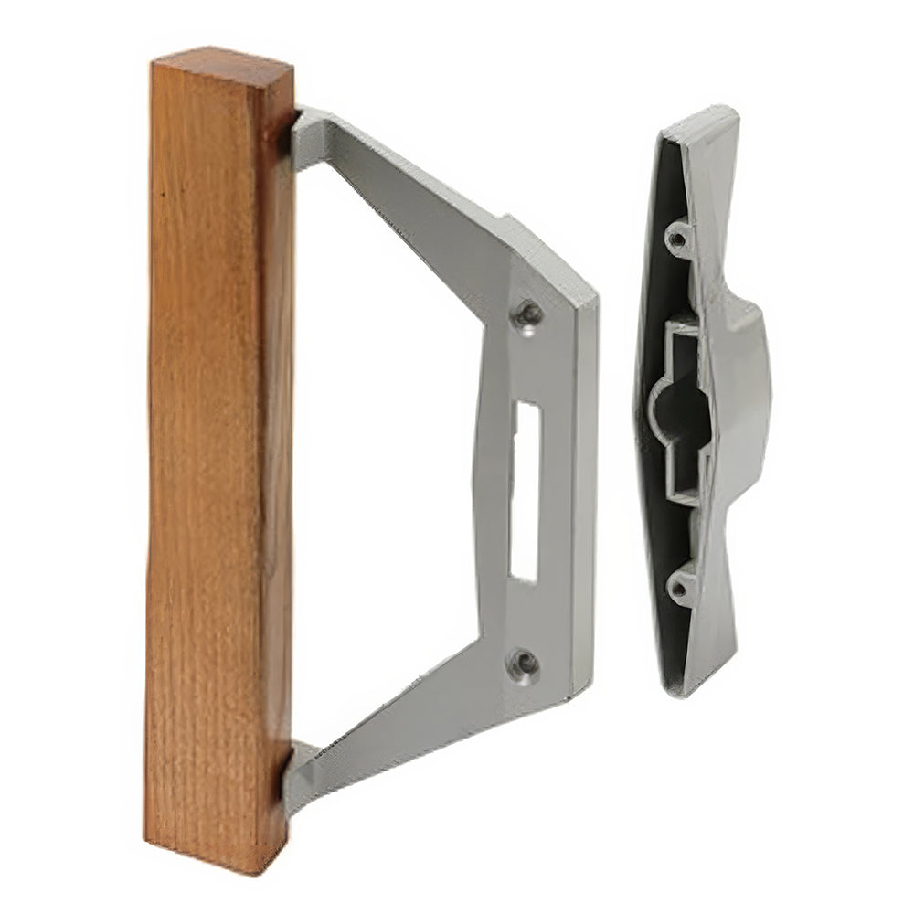 Trimview Patio Door Handle Set 3.5 Inch Screw Hole Spacing Gray Handle With Flip Latch - Trimview Patio Door Handle Set 3.5 Inch Screw Hole Spacing Gray Handle With Flip Latch