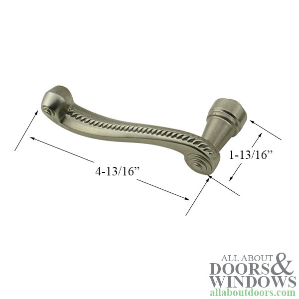 Andersen Hinged Door Lever Handle, Whitmore, Right Hand - Satin Nickel - Andersen Hinged Door Lever Handle, Whitmore, Right Hand - Satin Nickel