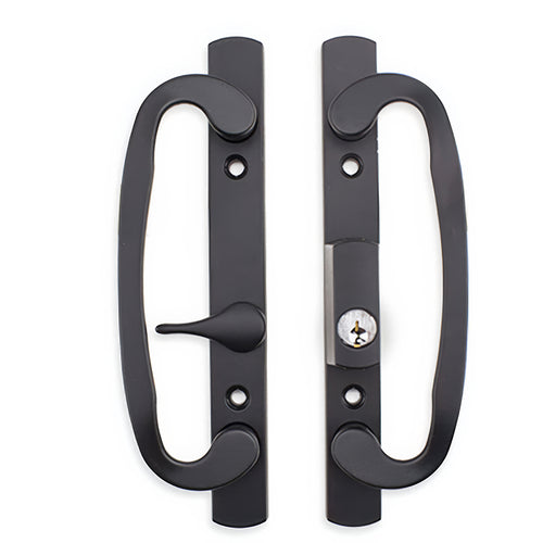 Legacy Glass Sliding Door Handle Set Keyed with Offset Thumbturn Schlage Keyway - Legacy Glass Sliding Door Handle Set Keyed with Offset Thumbturn Schlage Keyway