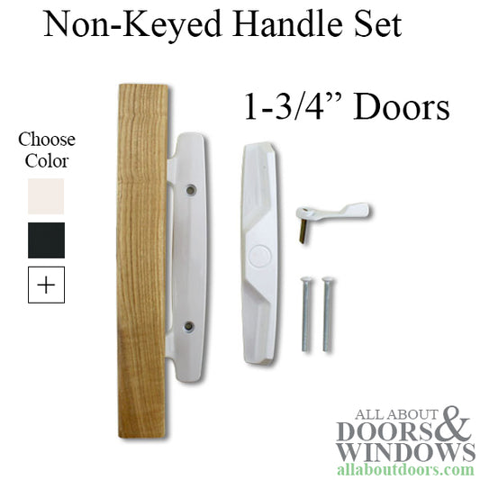Door Handle For Sliding Patio Doors Wood Handle Outside Pull and Plastic Interior Pull