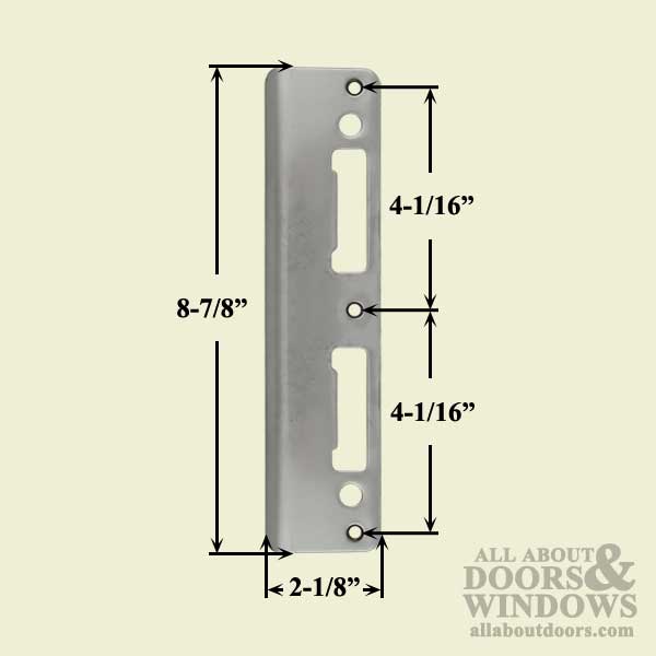 Latch & Deadbolt Strike Plate 2-¼ Inch Door PC0015N Black Finish - Latch & Deadbolt Strike Plate 2-¼ Inch Door PC0015N Black Finish